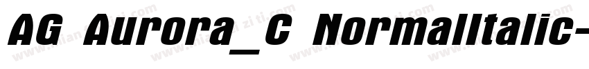 AG Aurora_C NormalItalic字体转换